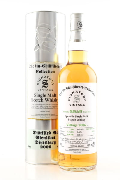 Glenlivet 9 Jahre 2006/2016 1st-fill Sherry Butt #901043 Un-Chillfiltered Signatory 46%vol. 0,7l