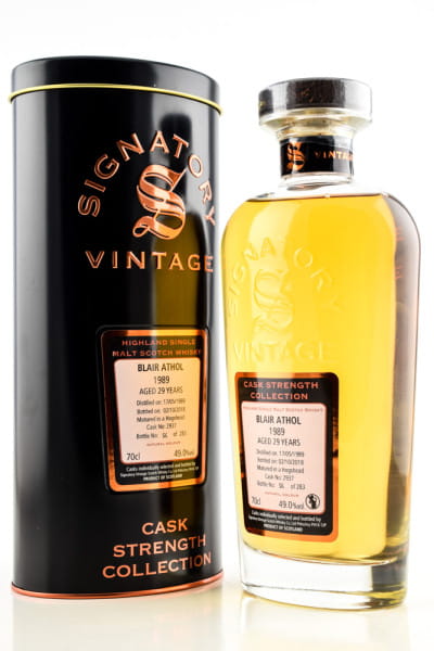 Blair Athol 29 Jahre 1989/2018 Hogshead #2937 Signatory Cask strength Coll. 49%vol. 0,7l