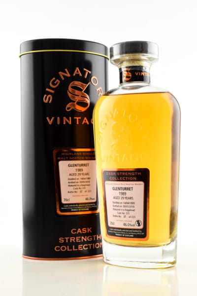 Glenturret 29 Jahre 1989/2018 Hogshead #231 Signatory Cask strength Coll. 46%vol. 0,7l