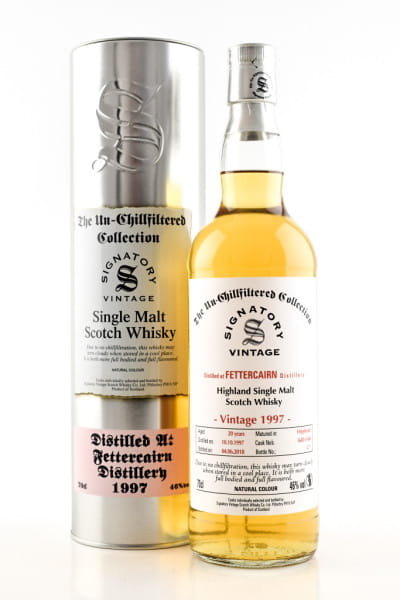 Fettercairn 20 Jahre 1997/2018 Hogsheads #5602 & #5606 Un-Chillfiltered Signatory 46%vol. 0,7l