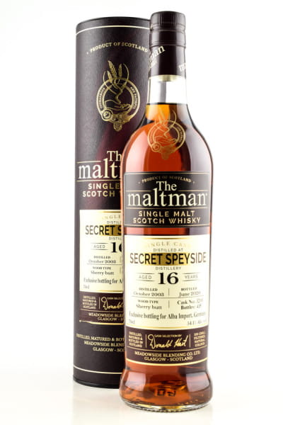 Secret Speyside 16 Jahre 2003/2020 Sherry Butt #32100 The Maltman 54,1%vol. 0,7l