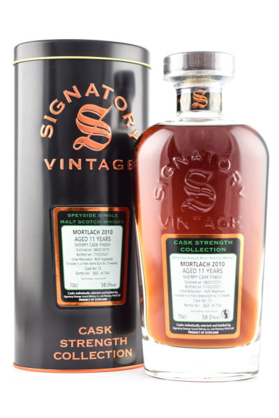 Mortlach 11 Jahre 2010/2021 Fresh Sherry Butt #12 Finish Signatory Cask strength Coll. 58%vol. 0,7l