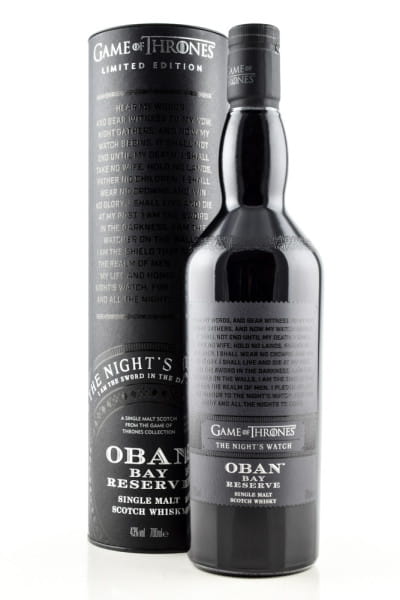 Game of Thrones The Night's Watch & Oban Bay Reserve 43%vol. 0,7l