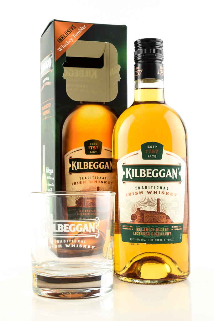40% | Kilbeggan Whisky | Malts 0,7l glass | Countries Home vol. Irischer | Whiskey of