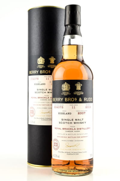 Royal Brackla 11 Jahre 2007/2019 Cask #304078 Berry Bros. & Rudd 52,2%vol. 0,7l