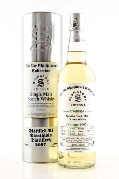 Strathisla 10 Jahre 2007/2018 Hogsheads #800040 & #800047 Un-Chillfiltered Signatory 46%vol. 0,7l