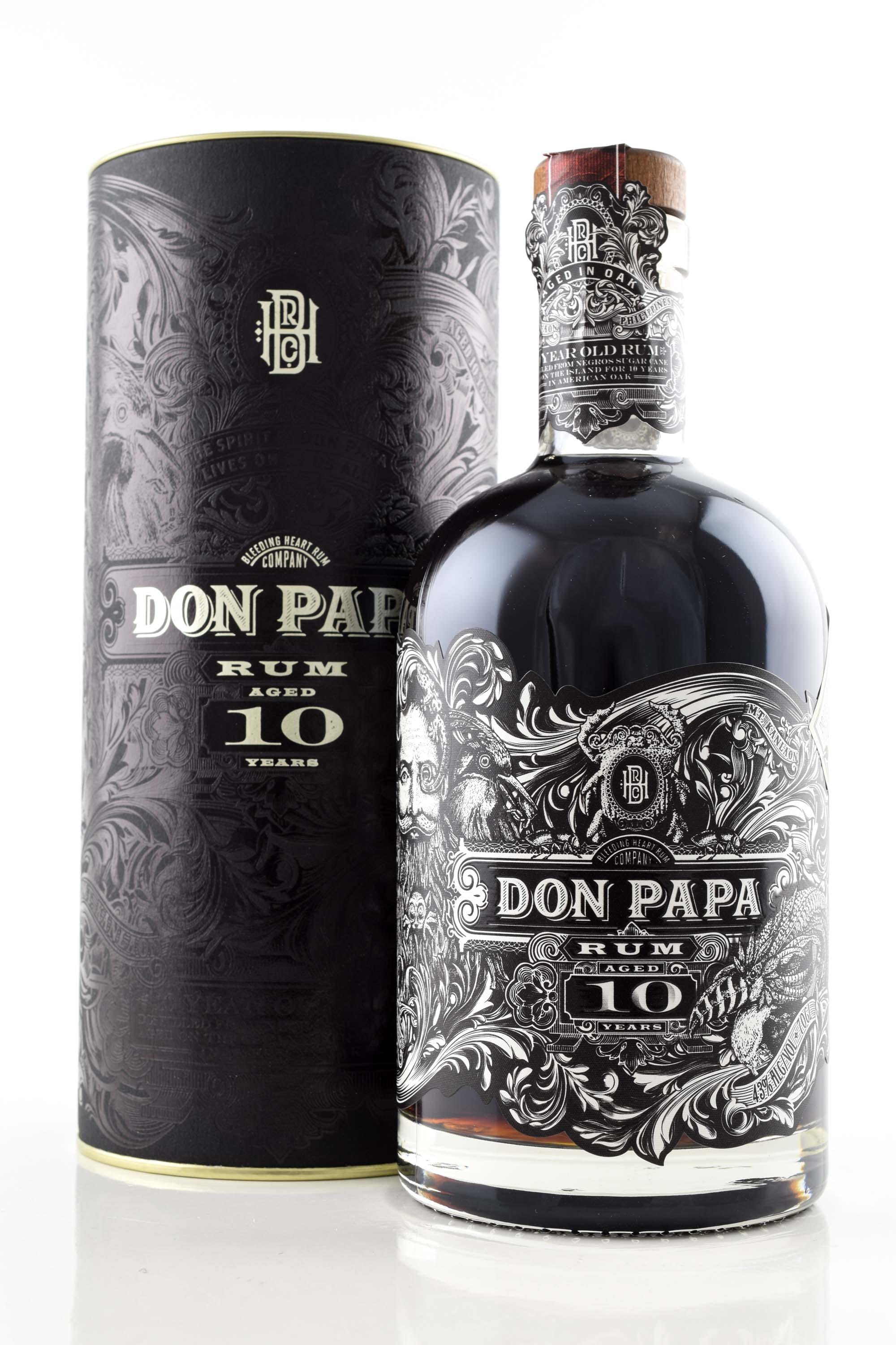 Don Papa 10 | | 43% vol. Old Rum - metal Malts type 0.7l Rum Home of | lid | Rum Year by