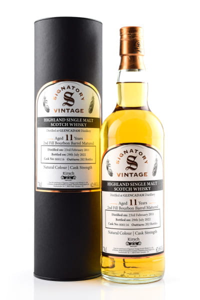 Glencadam 11 Jahre 2011/2022 2nd-fill Bourbon Barrel #800116 Vintage Signatory 62,6%vol. 0,7l