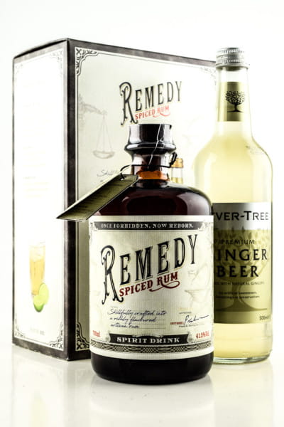 Remedy Spiced Rum 41,5%vol. | Home of | Rum | Rum Malts type by 0,7l Ginger Rum Beer | with
