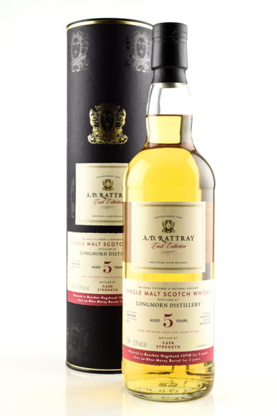 Longmorn 5 Jahre 2013/2019 A.D. Rattray Bourbon/Glen Moray Barrel 63,8%vol. 0,7l