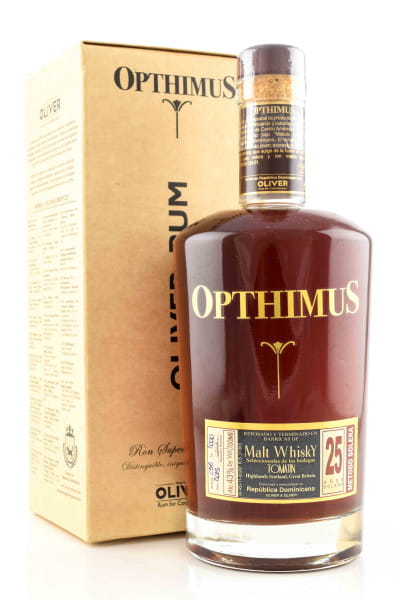 *Opthimus 25 Jahre Whisky Finish Rum 43%vol. 0,7l - ohne Geschenkpackung