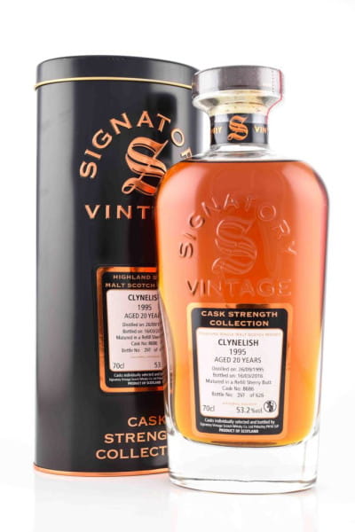 Clynelish 20 Jahre 1995/2016 Refill Sherry Butt #8686 Signatory Cask strength Coll. 53,2%vol. 0,7l