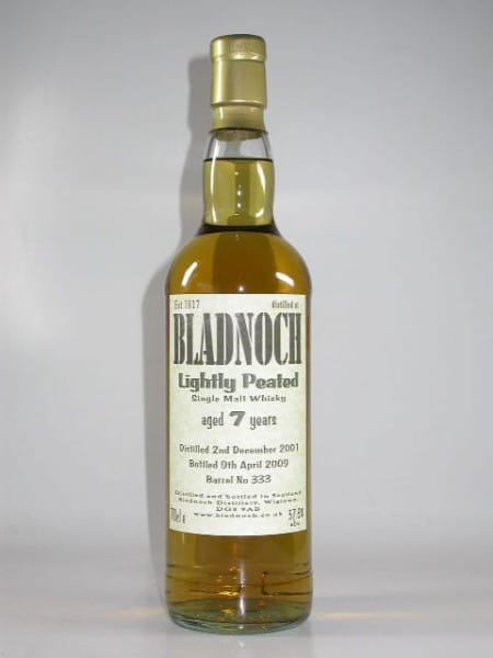 Bladnoch 7 Jahre 2001/2009 Barrel No. 333 Lightly Peated 57,8%vol. 0,7l