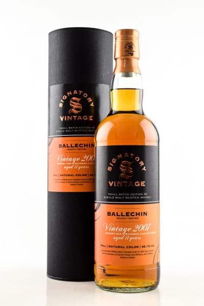 Ballechin 11 Jahre 2007/2018 Bourbon/Sherry Casks Small Batch Edition #2 Signatory 48,1%vol. 0,7l