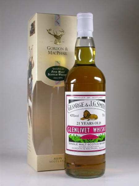 George &amp; J.G. Smith&#039;s Glenlivet 21 Year Old Gordon &amp; MacPhail 43% vol. 0,7l