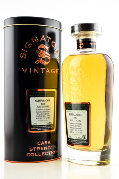 Glenallachie 22 Jahre 1996/2018 Hogsheads #5253 & #5254 Signatory Cask strength Coll. 55,4%vol. 0,7l