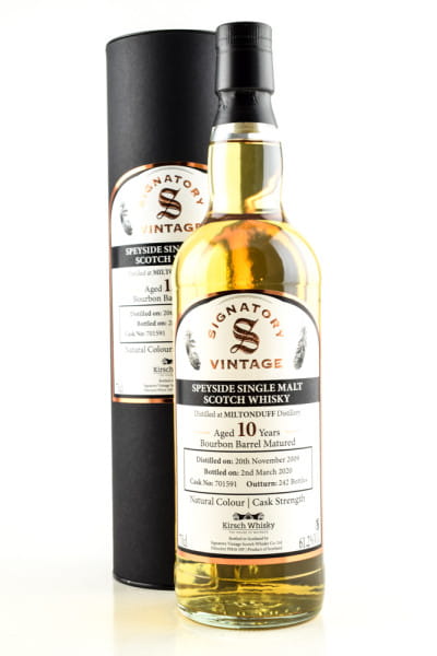 Miltonduff 10 Jahre 2009/2020 Bourbon Barrel #701591 Vintage Signatory 61,2%vol. 0,7l