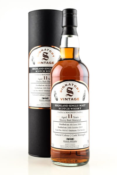 Macduff 11 Jahre 2008/2019 Sherry Butt #900347 Vintage Signatory 63%vol. 0,7l