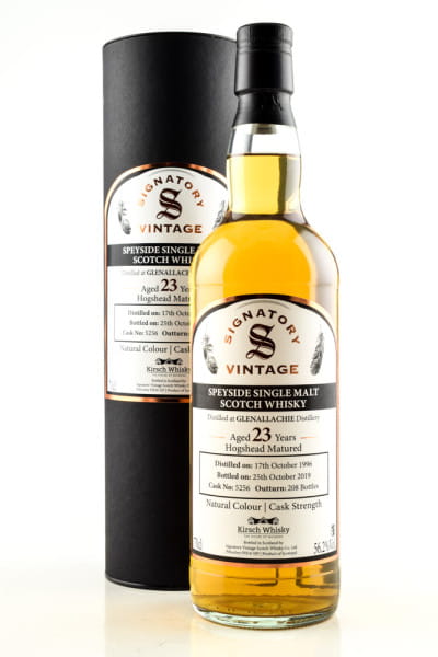 GlenAllachie 23 Jahre 1996/2019 Hogshead #5256 Vintage Signatory 56,2%vol. 0,7l