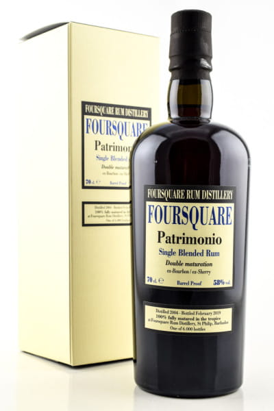 Foursquare Patrimonio Bourbon/Sherry Single Blended Rum 58%vol. 0,7l