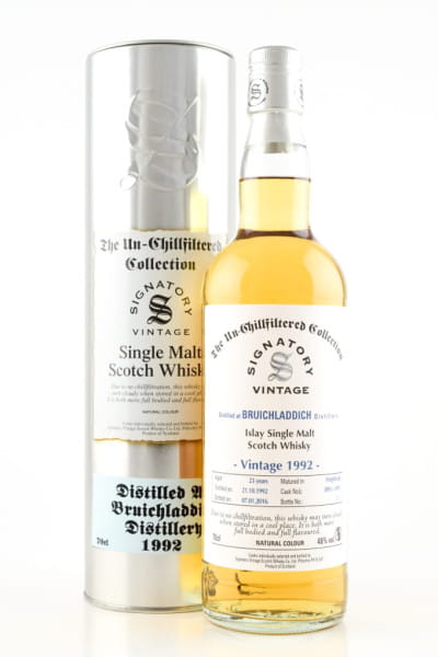 Bruichladdich 23 Jahre 1992/2016 Hogsheads #3093 & #3095 Un-Chillfiltered Signatory 46%vol. 0,7l