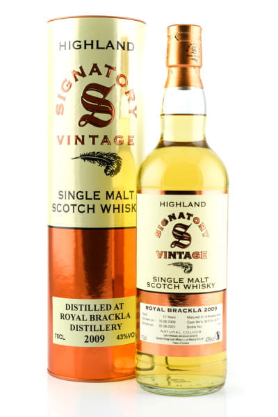 Royal Brackla 12 Jahre 2009/2021 1st-fill Bourbon Barrels #307016 & #307017 Vintage Signatory 43%vol. 0,7l