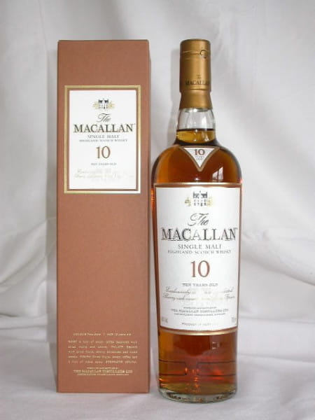 Macallan 10 Jahre Sherry-Fass 40%vol. 0,7l altes Design