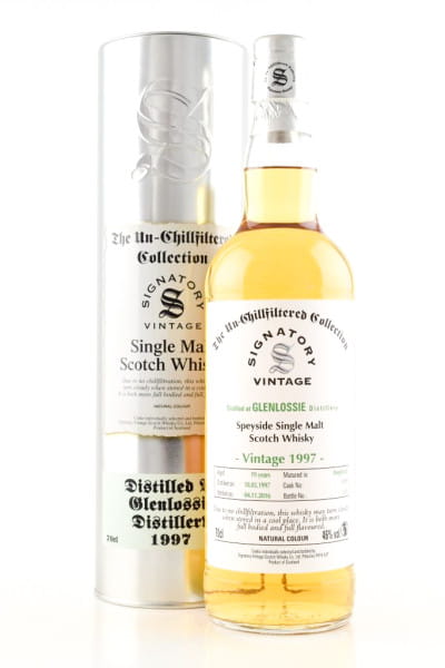 Glenlossie 19 Jahre 1997/2016 Hogshead #1129 Un-Chillfiltered Signatory 46%vol. 0,7l