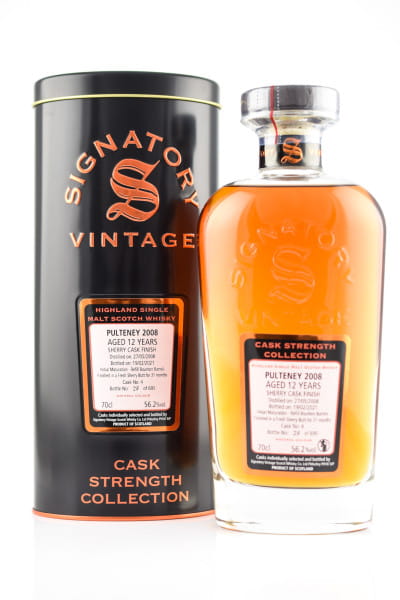 Pulteney 12 Jahre 2008/2021 Fresh Sherry Butt #4 Finish Signatory Cask strength Coll. 56,2%vol. 0,7l