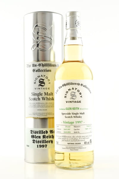 *Glen Keith 20 Jahre 1997/2018 Hogsheads #72609 & #72610 Un-Chillfiltered Signatory 46%vol. 0,7l - ohne Geschenkdose