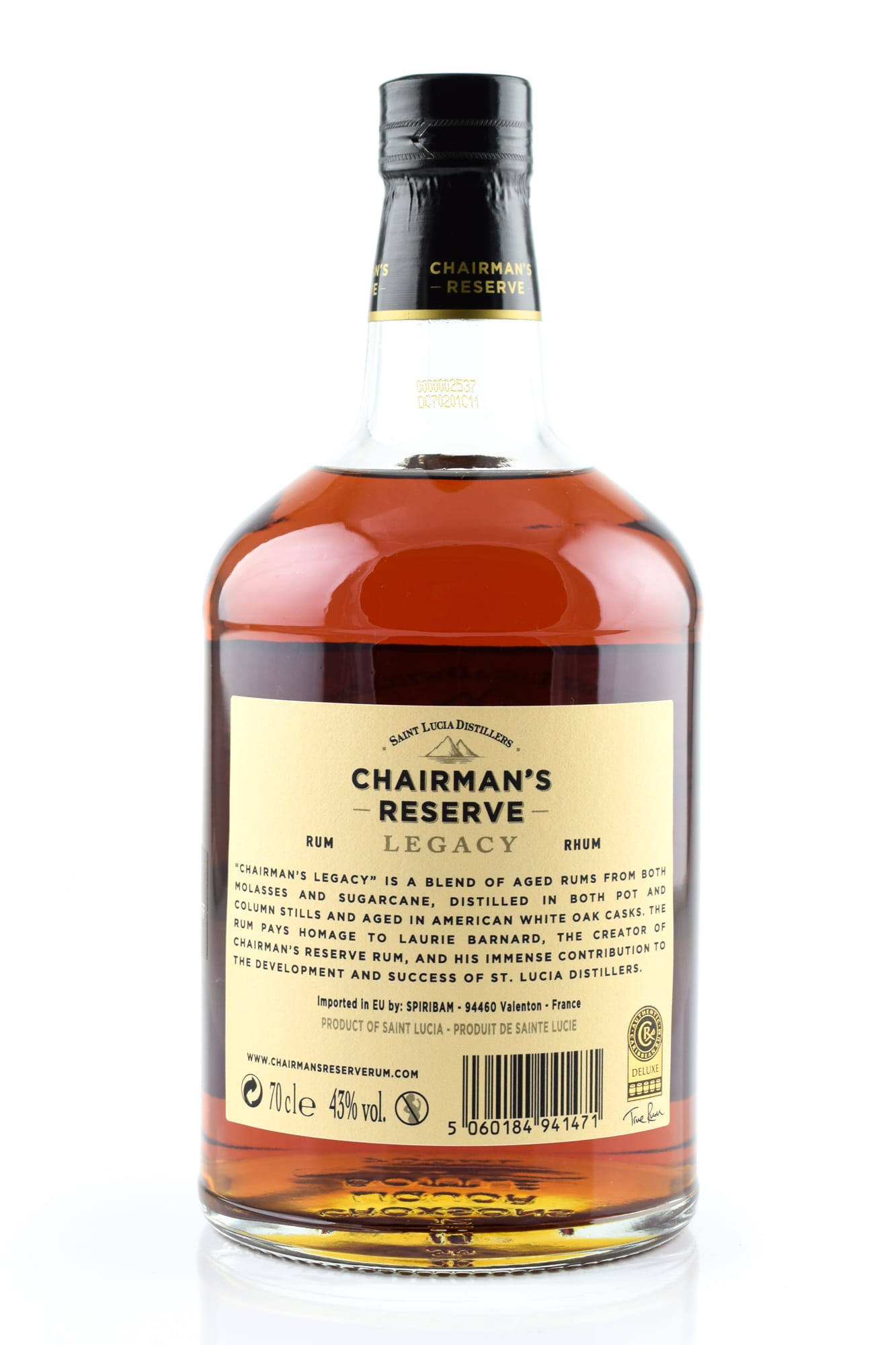 | | Reserve | Rum Legacy Malts Home 0,7l by 43%vol. of | Rum type Rum Chairman\'s