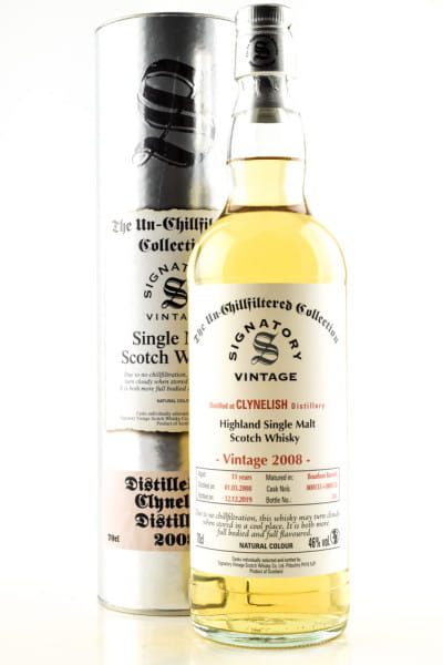 Clynelish 11 Jahre 2008/2019 Bourbon Barrels #800133 & #800135 Un-Chillfiltered Signatory 46%vol. 0,7l