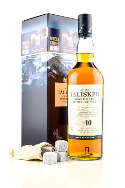 Talisker 10 Jahre 45,8%vol. 0,7l mit 4 Whisky-Steinen