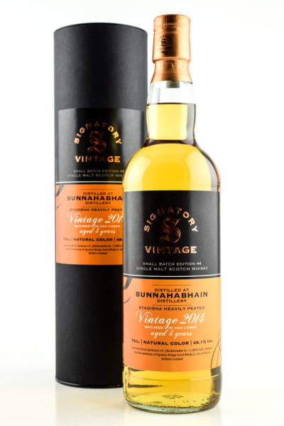 Bunnahabhain Staoisha 4 Jahre 2014/2019 Small Batch Edition #4 Signatory 48,1%vol. 0,7l