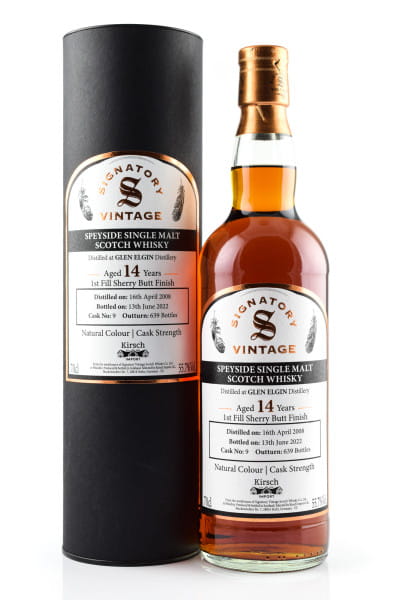 Glen Elgin 14 Jahre 2008/2022 1st-fill Sherry Butt #9 Finish Vintage Signatory 55,7%vol. 0,7l