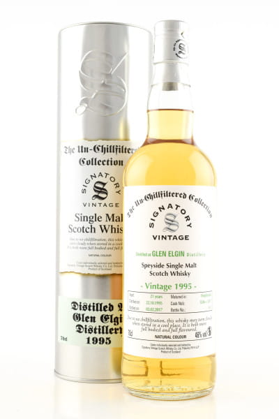 Glen Elgin 21 Jahre 1995/2017 Hogsheads #3246 & #3247 Un-Chillfiltered Signatory 46%vol. 0,7l