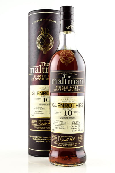 Glenrothes 10 Jahre 2008/2019 Pedro Ximénez Sherry #9920 The Maltman 53,9%vol. 0,7l