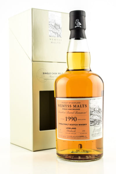 "Bourbon Barrel Bonanza!" 1990 Single Bourbon Barrel Bladnoch Wemyss Malts 46%vol. 0,7l