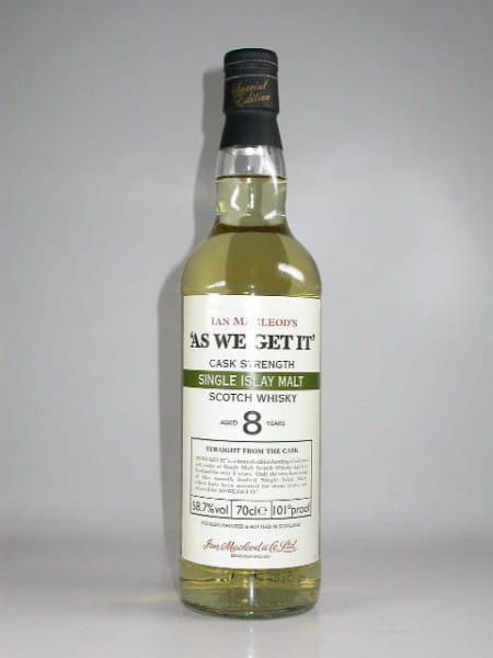 &quot;AS WE GET IT&quot; 8 Jahre Islay Ian MacLeod 58,7%vol. 0,7l