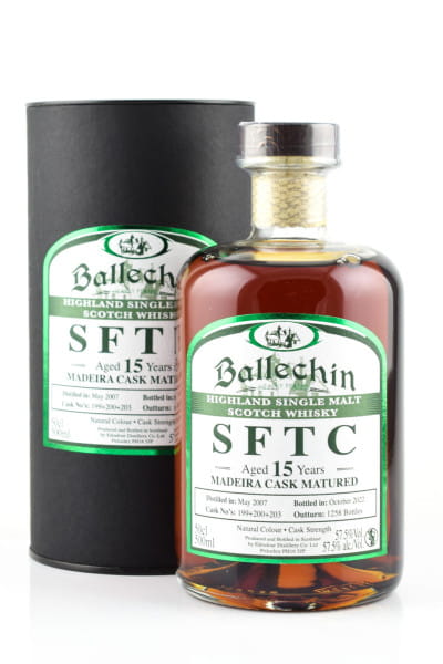 Ballechin 15 Jahre 2007/2022 Madeira Cask Matured #199,#200 & #203 57,5%vol. 0,5l