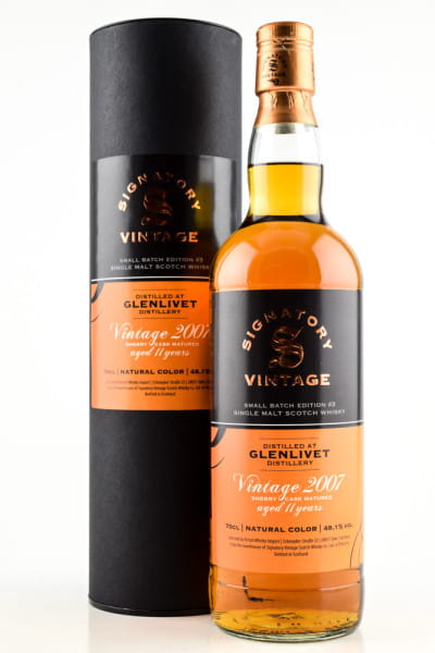 Glenlivet 11 Jahre 2007/2018 Sherry Cask Small Batch Edition #3 Signatory 48,1%vol. 0,7l