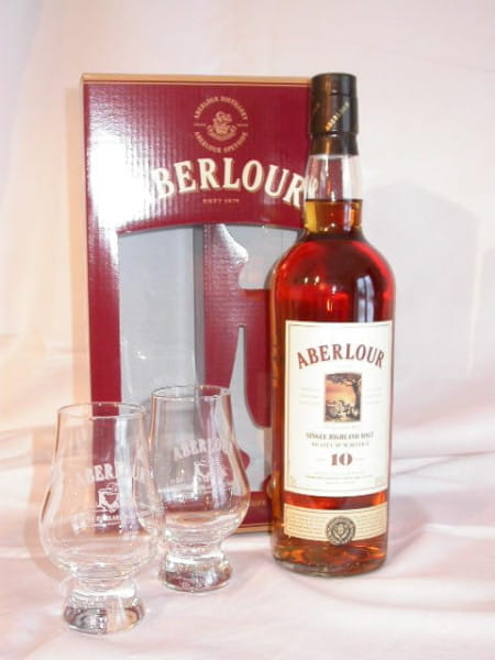 Aberlour 10 Jahre mit 2 Gläsern 43%vol. 0,7l