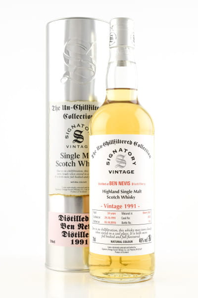 Ben Nevis 24 Jahre 1991/2016 Sherry Butt #3835 Un-Chillfiltered Signatory 46%vol. 0,7l