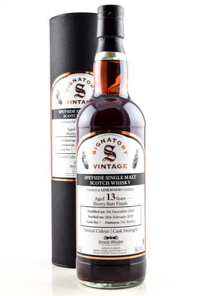 Linkwood 13 Jahre 2006/2020 Sherry Butt #7 Finish Vintage Signatory 58,5%vol. 0,7l