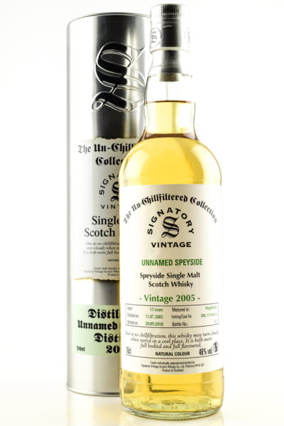 Unnamed Speyside 13 Jahre 2005/2018 Hogsheads DRU 17/A106 58 Un-Chillfiltered Signatory 46%vol. 0,7l