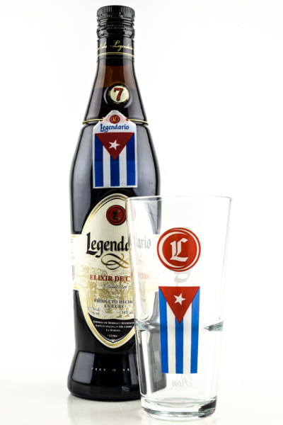 Legendario Elixier de Cuba 34%vol. 0,7l mit Glas