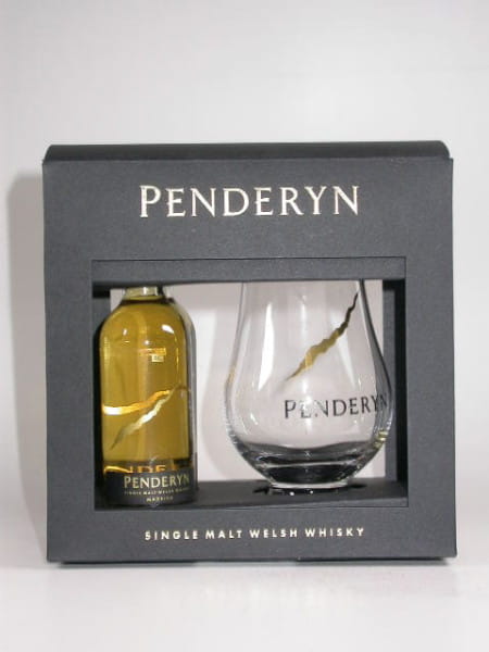 Penderyn AC Single Malt Welsh Whisky 46%vol. 2x 0,05l + Glas