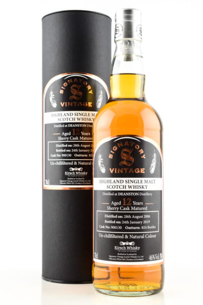 Deanston 12 Jahre 2006/2019 Sherry Cask #900130 Vintage Signatory 46%vol. 0,7l