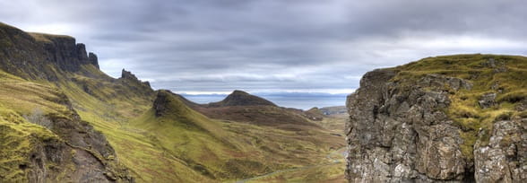 Quiraing mountain range - Isle of Skye 120 x 40 cm on canvas