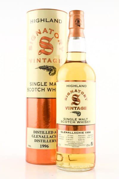 Glenallachie 20 Jahre 1996/2017 Hogsheads #5258 & #5264 Vintage Signatory 43%vol. 0,7l